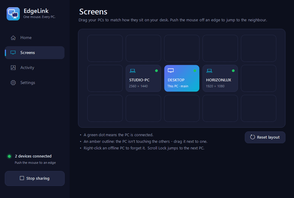 Drag-and-drop layout editor